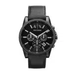 Armani Exchange Herren-Chronograph, Edelstahluhr, 45 mm Gehäusegröße