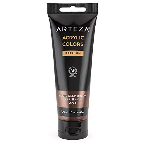 ARTEZA Metallic Acrylfarbe, 120ml/Tube, hochpigmentiert & lichtbeständig
