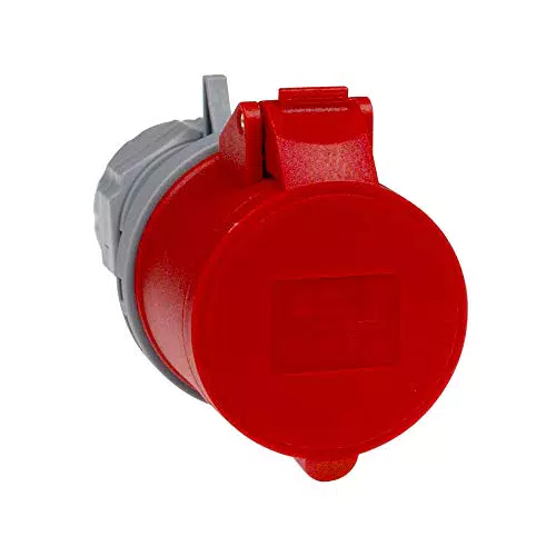 as - Schwabe CEE-Kupplung 400 V / 32 A / 5-polig Kupplung mit Schraubanschlüssen CEE-Adapter 5-polig / 6h Starkstrom-Kupplung für Außenbereich