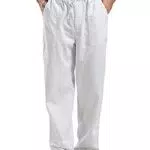 AUDATE Herren Hose Leinen Sommer Beaach Hosen Freizeithose Leichte für Männer Einfarbig Weiß 3X