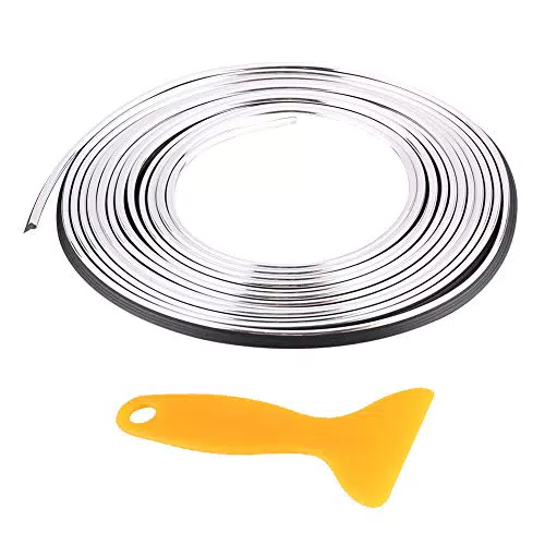 Auto Interior Decor Line, Fydun Auto Innenausstattung Streifen Tür Armaturenbrett Moulding Line Lüftungsschlitze Lenkrad Flexible Trim Interior Strips DIY 10M mit Spachtel