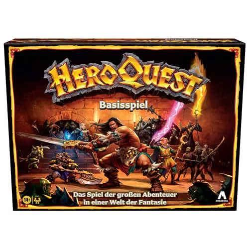 Avalon Hill HeroQuest Basisspiel, Dungeon Crawler Fantasie-Abenteuerspiel mit Miniaturen