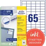 AVERY Zweckform 6121 Universal Etiketten 30 Blatt, weiß