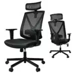 BASETBL Bürostuhl Ergonomisch, Schreibtischstuhl aus Mesh mit Hoher Rückenlehne