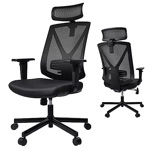 BASETBL Bürostuhl Ergonomisch, Schreibtischstuhl aus Mesh mit Hoher Rückenlehne