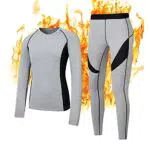 BAYGE Damen Thermounterwäsche Set Lang Innenfleece Atmungsaktiv Antibakterielle Flexibel Skiunterwäsche Funktionsunterwäsche Warme Unterwäsche für zu Hause und Sport im Herbst Winter