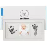 BEARTOP Premium Hand- & Fußabdruck Baby Set, wiederverwendbares Stempelkissen mit Farbe für viele schöne Erinnerungen