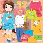 BeCrea Magnetische Anziehpuppe und Puppenkleidungsset Isabella Little Fashionistas