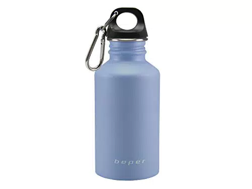 BEPER Borraccia Isolante con Moschettone, Acciaio Inox
