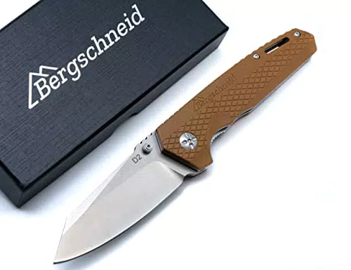 Bergschneid Klappmesser Einhandmesser - scharfe D2 Edelstahlklinge - Robustes bushcraft und outdoor Messer - Perfekt als Jagdmesser