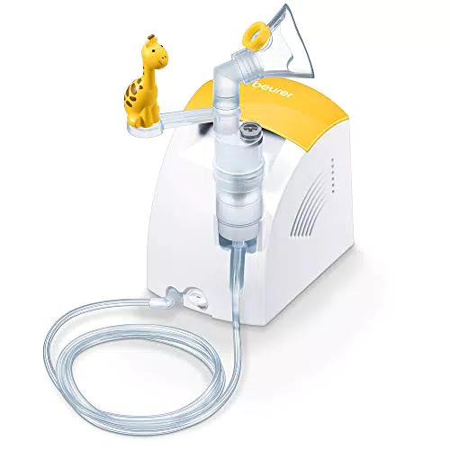 Beurer IH 26 Kids Inhalator mit Giraffen-Aufsteckfigur zur Verneblung von flüssigen Medikamenten