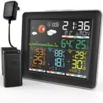 BILIPALA Wetterstation Funk mit 3 Außensensoren-Digital Thermometer Hygrometer Feuchtigkeit mit Wettervorhersage