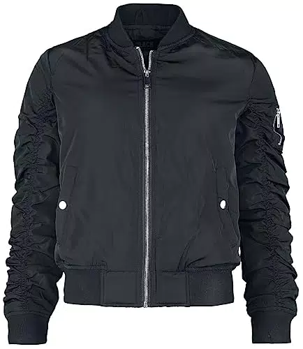 Black Premium by EMP Damen schwarze Bomber Jacke