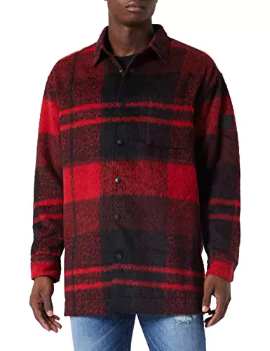 BOSS Casual Herren Overshirt Laurus Rot X-Large