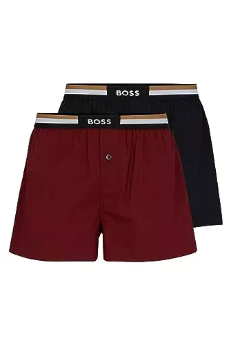 BOSS Herren Boxershorts Webboxer Pyjama-Shorts Woven Boxer Shorts 2er Pack