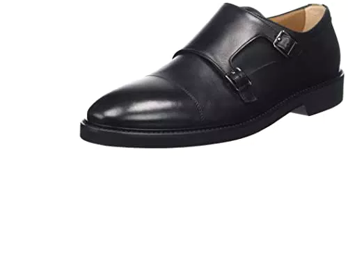 BOSS Herren Jerrard ltct Monk-Strap Loafer, Black1, /10 UK