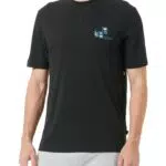 BOSS Herren Teglitchlogo T-Shirt aus Baumwoll-Jersey mit Artwork der Saison Schwarz X
