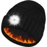 Bosttor Mütze Mit LED Licht, Wintermütze Herren Damen with Thermo Fleece Lining