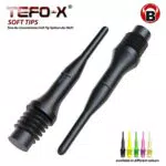 Bull's Erwachsene 61711 Bulls Softdart 100 Spitzen Tefo-X schw Schwarz