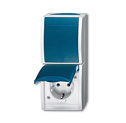 Busch-Jaeger 2601/6/20 EW-53 Ocean IP44 AP Schalter / Steckdosen Kombination