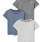 C&A Baby Jungen T-Shirt Kurzärmelig Unifarben 3er Pack|Multipack grau 80