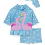 C&A Baby Mädchen T-Shirt Langärmelig Bedruckt 3er Pack|Set hellblau 98