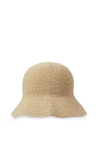 C&A Damen Fischerhut Papierstroh Nicht wasserfest Hellbeige 1 Size