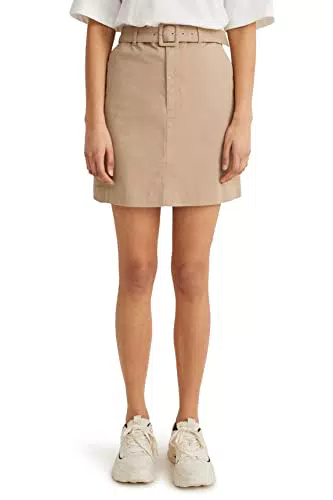 C&A Damen Rock Stretch|Baumwolle Unifarben Column/Enger