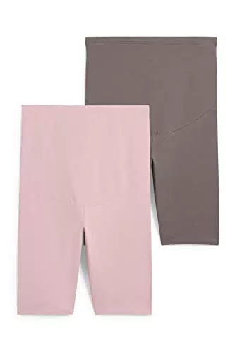 C&A Damen Shorts Umstandsmode Radlerhose Skinny Stretch|Baumwolle pink S S-L-R