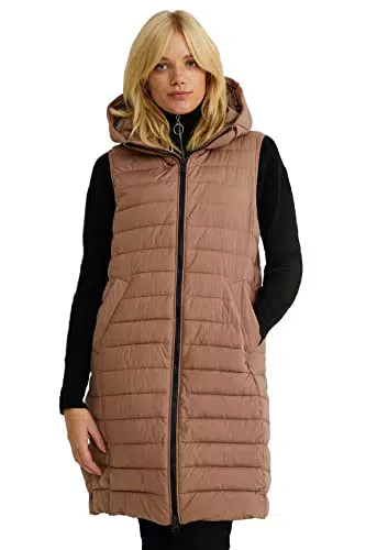 C&A Damen Steppweste Polyester taupe 40