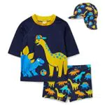 C&A Dino - Baby-UV-Bade-Outfit - Lycra Xtra Life™ - 3 teilig dunkelblau 74