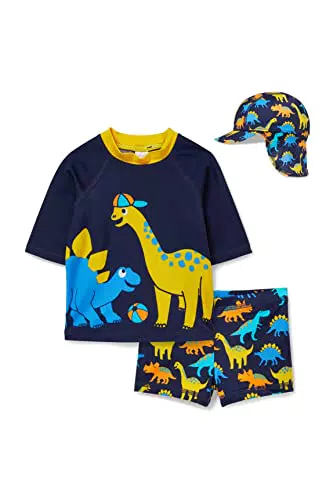 C&A Dino - Baby-UV-Bade-Outfit - Lycra Xtra Life™ - 3 teilig dunkelblau 74