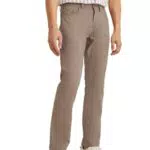 C&A Herren 5-Pocket Leinen Hosen Unifarben Hellbraun W38 L30