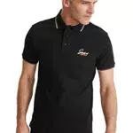 C&A Herren Poloshirt Baumwolle Kurzärmelig schwarz