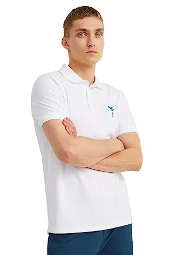 C&A Herren Poloshirt Baumwolle Kurzärmelig weiß