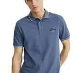 C&A Herren Poloshirt Polyester|Baumwolle Kurzärmelig blau X