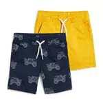 C&A Kinder Jungen Shorts Baumwolle 2er Pack|Multipack dunkelblau 110