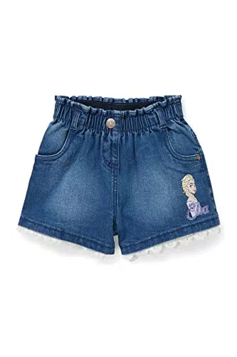 C&A Kinder Mädchen Shorts Stretch|Baumwolle|Denim Die Eiskönigin Jeans-hellblau 122