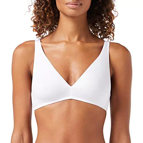 Calida Damen Natural Comfort Bügelloser BH, Weiß, 85C