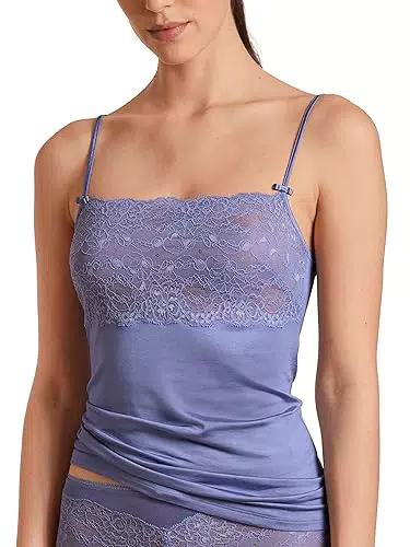CALIDA Sensual Secrets Spaghetti-Top mit breitem Spitzensaum Damen