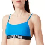 Calvin Klein Damen Bikinitop Bralette Gepolstert, Blau