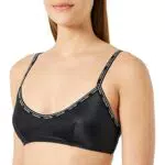 Calvin Klein Damen Bikinitop Bralette Gepolstert, Schwarz