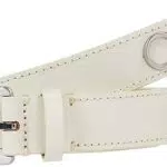 Calvin Klein Damen Gürtel Ledergürtel, Elfenbein, 85