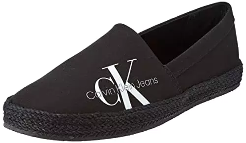 Calvin Klein Jeans Herren Espadrilles Stoffschuhe, Schwarz
