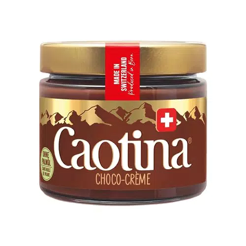 Caotina Schokoladen Creme Brotaufstrich süß SchokoCreme ohne Palmöl SchokoladenAufstrich mit Nuss und echter Schweizer Schokolade