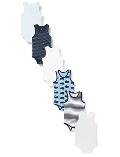 Care Body Baby Ärmellos, 6er Pack Deep Skye Blue, 50