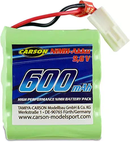 Carson 500608256 9, 6V/600mAh NiMH Amphi Pow.Truck Mini Stecker Tamiya - Ersatzbatterie; RC Batterie