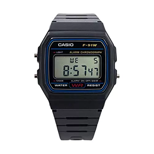 Casio Digital F-91W-1YEG, Schwarz