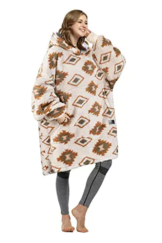 Catalonia Classy Übergroße Hoodie Decke, Sherpa, Super Weiche Warme Tragbare Decke