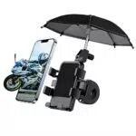 ChenFec Handyhalterung Fahrrad Motorrad Handyhalterung mit Regenschirm Sonnenschirm Universal Handyhalter für Fahrrad Lenker und Auch für iPhone